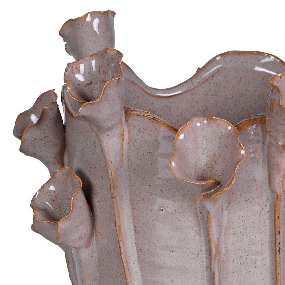 Lilac Lily Vase – Elegant Stoneware Decor for Dry Flowers - LUXONAS