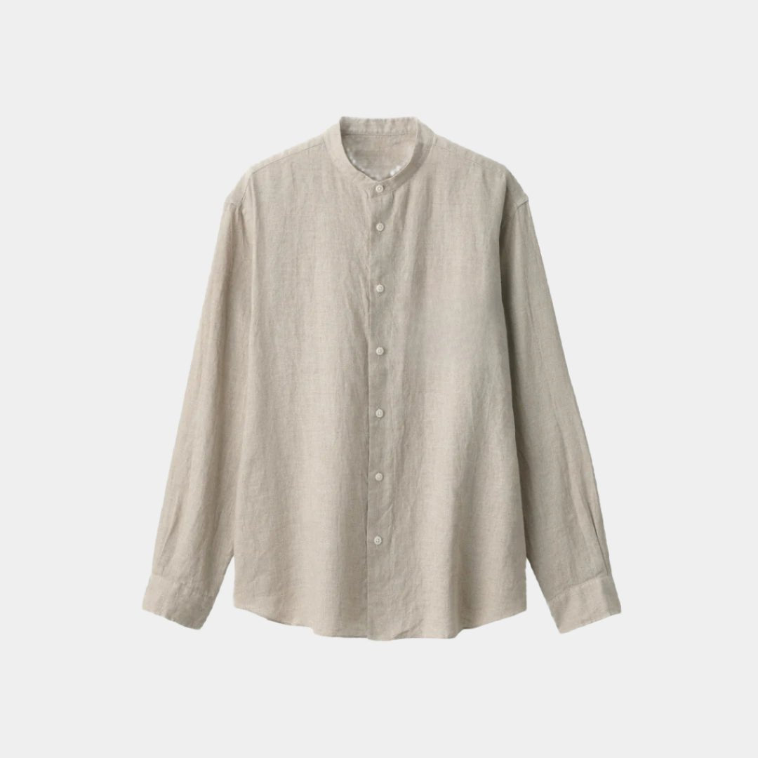 Linen Chinese Collar Shirt