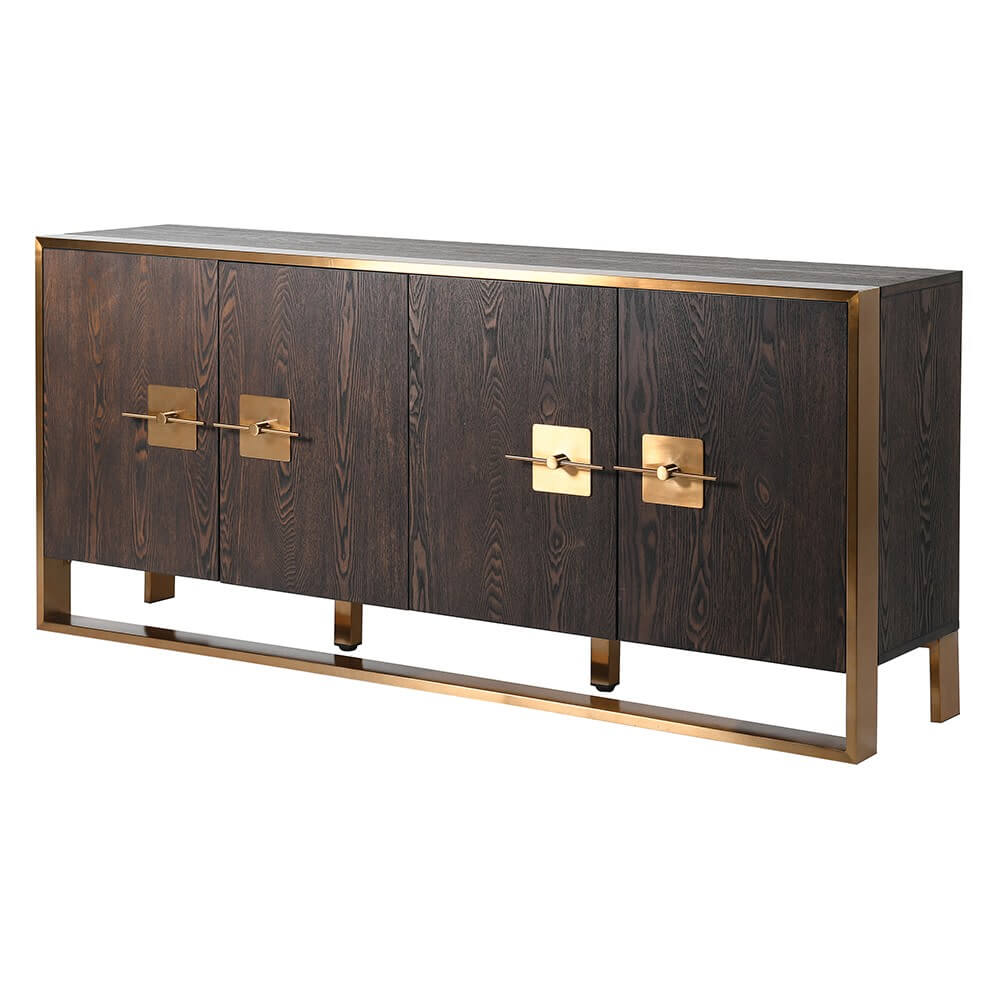 Makore 4 Door Sideboard - Modern Elegance