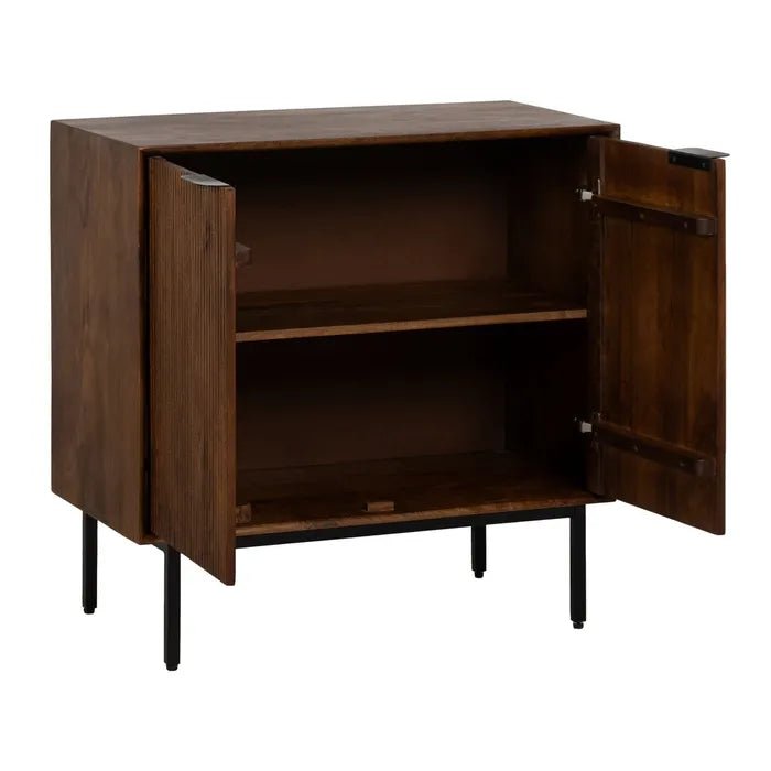 Mango Cabinet Svelte - Stylish Mango Wood and Iron Storage Solution - LUXONAS