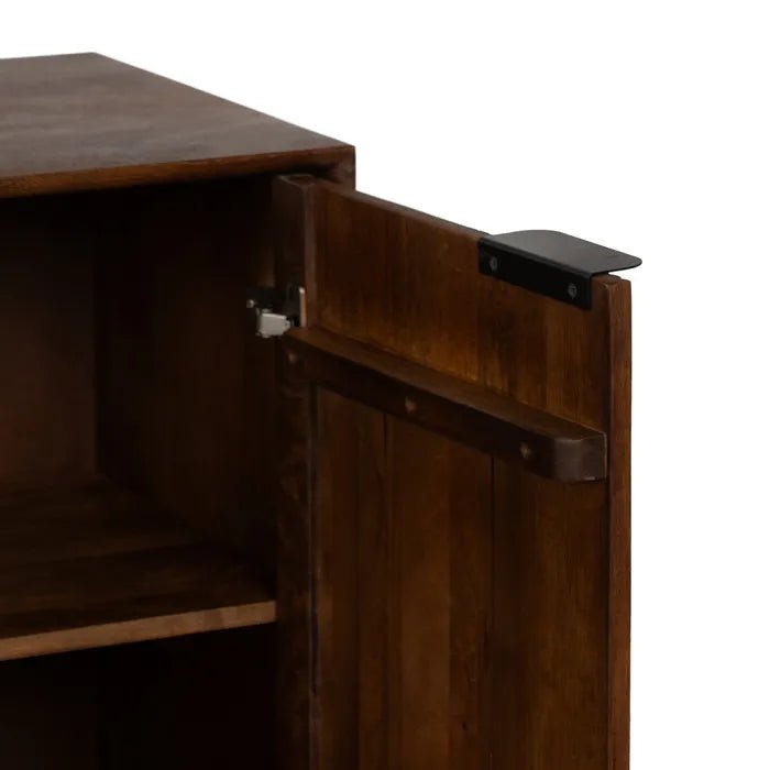 Mango Cabinet Svelte - Stylish Mango Wood and Iron Storage Solution - LUXONAS