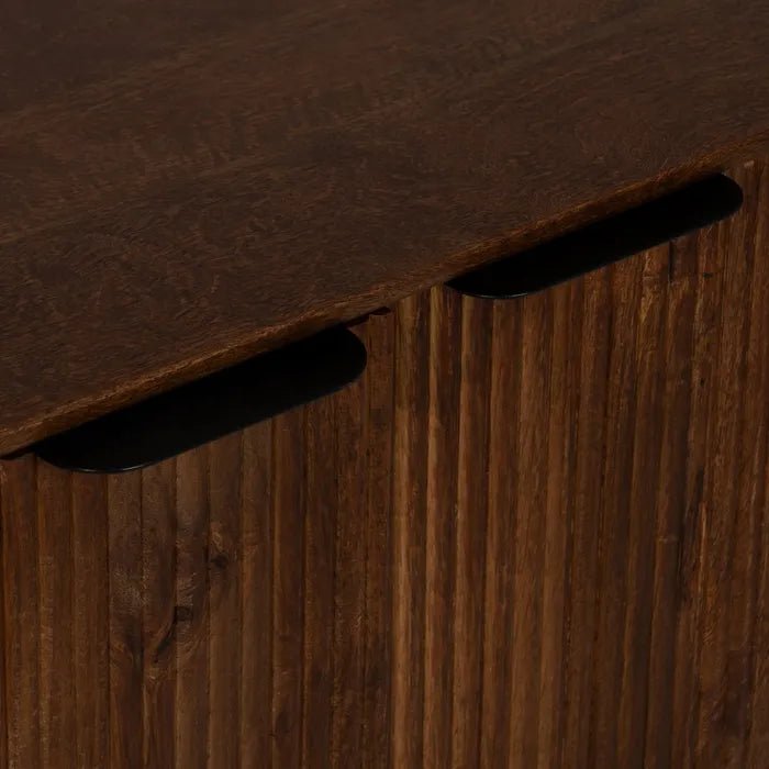 Mango Cabinet Svelte - Stylish Mango Wood and Iron Storage Solution - LUXONAS