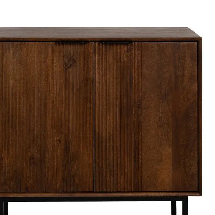 Mango Cabinet Svelte - Stylish Mango Wood and Iron Storage Solution - LUXONAS