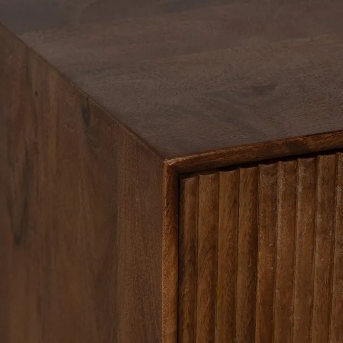 Mango Cabinet Svelte - Stylish Mango Wood and Iron Storage Solution - LUXONAS