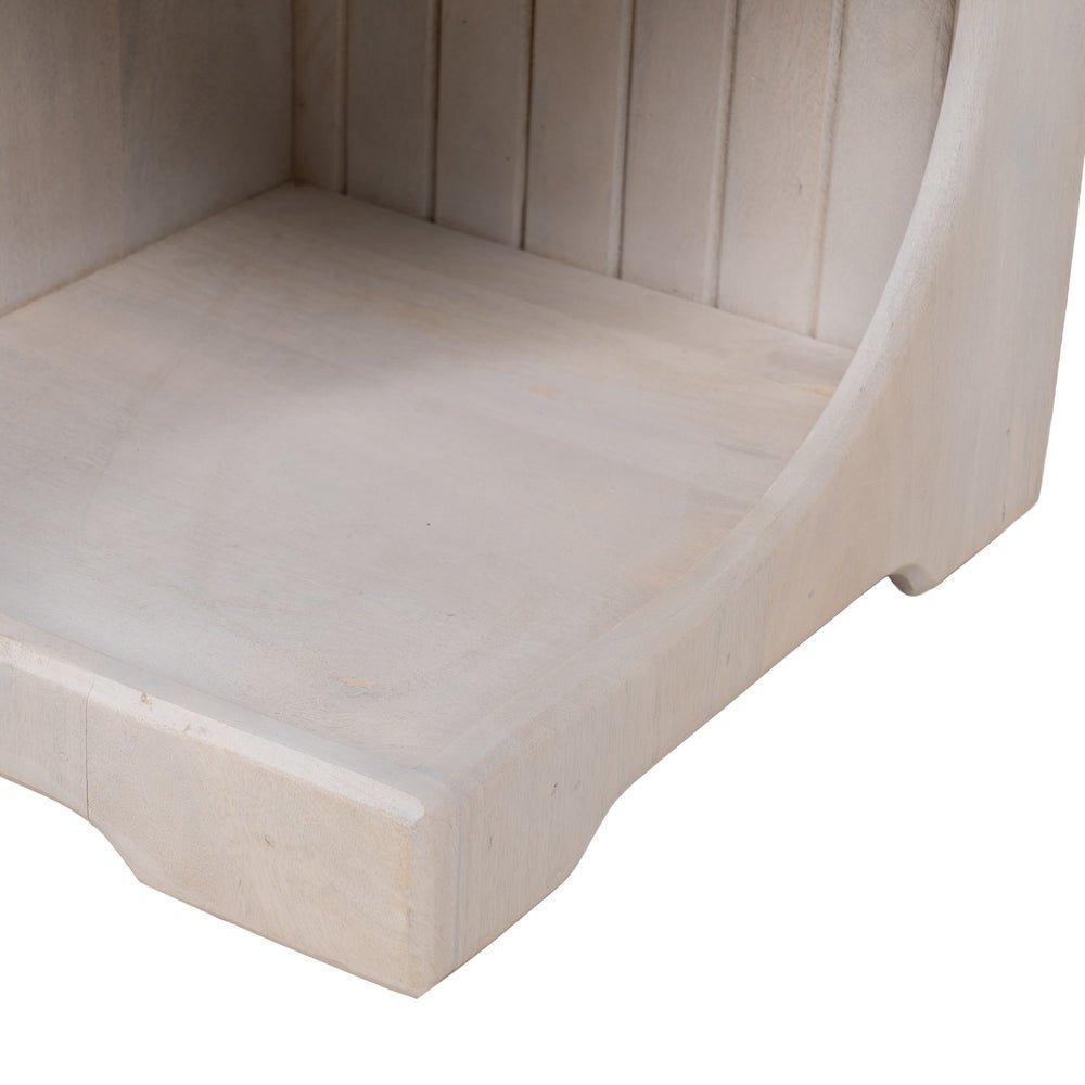 Mango Wood Corner Shelves Bookcase - LUXONAS