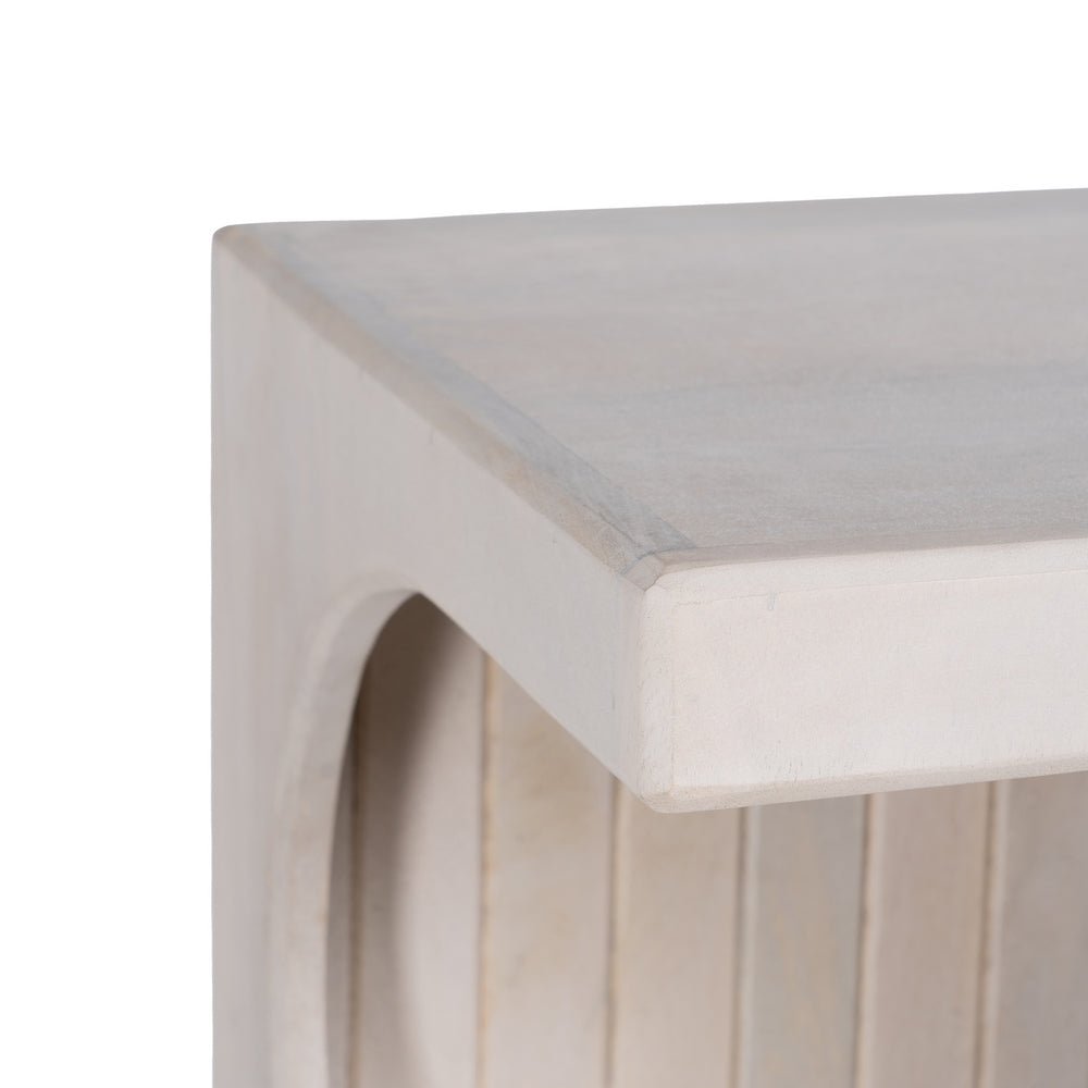 Mango Wood Corner Shelves Bookcase - LUXONAS