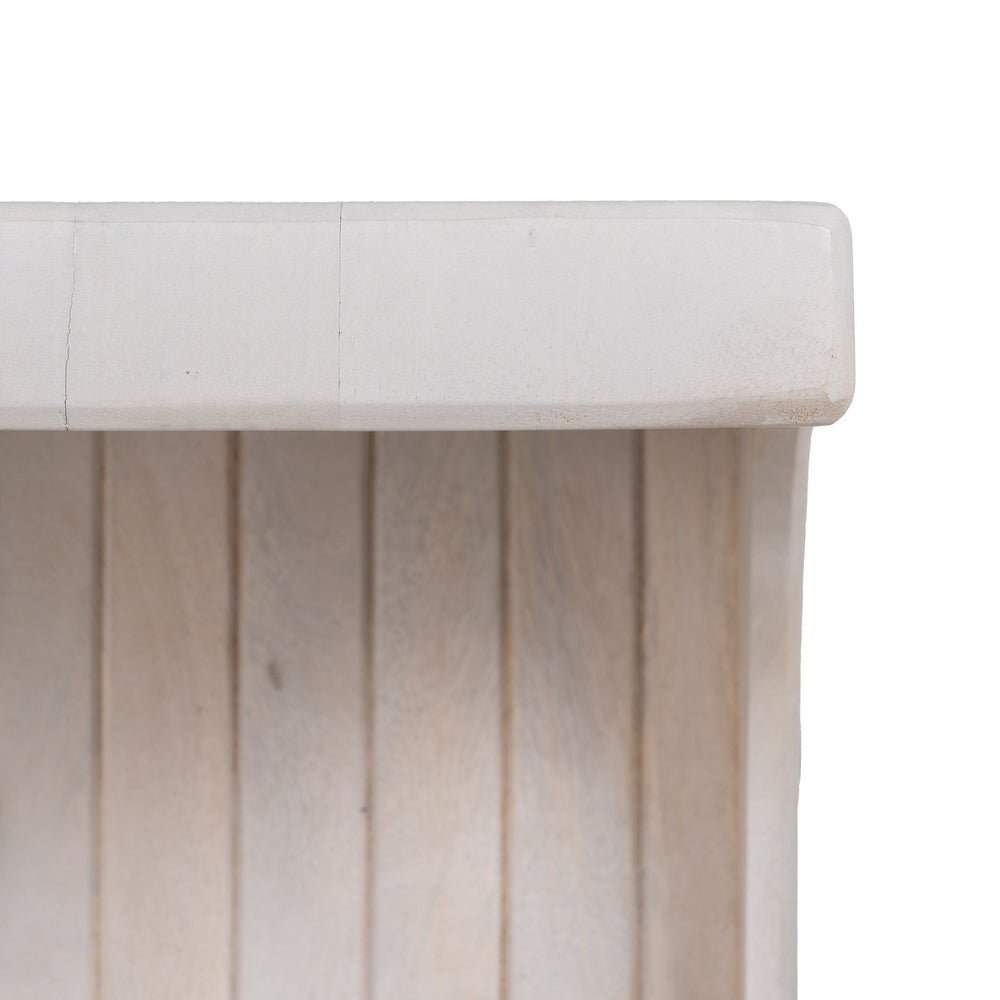 Mango Wood Corner Shelves Bookcase - LUXONAS