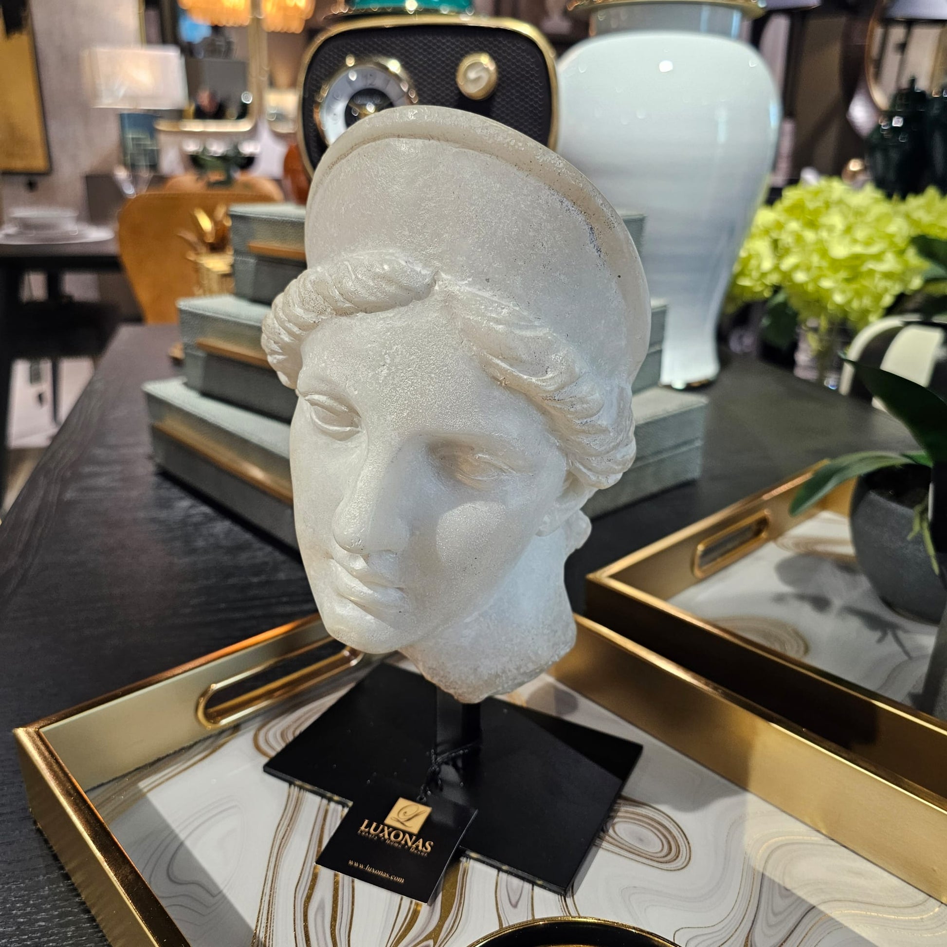 Marble Cream Aphrodite Bust Sculpture - LUXONAS