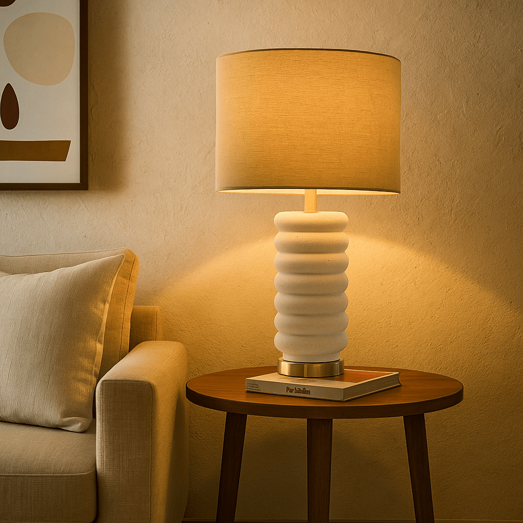 Marble Ring Base Table Lamp - LUXONAS