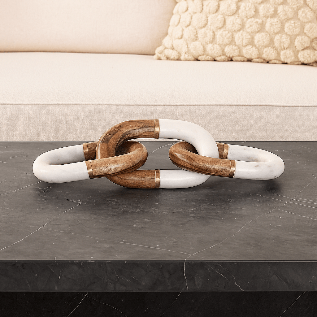Marble & Wood Chain Deco - LUXONAS