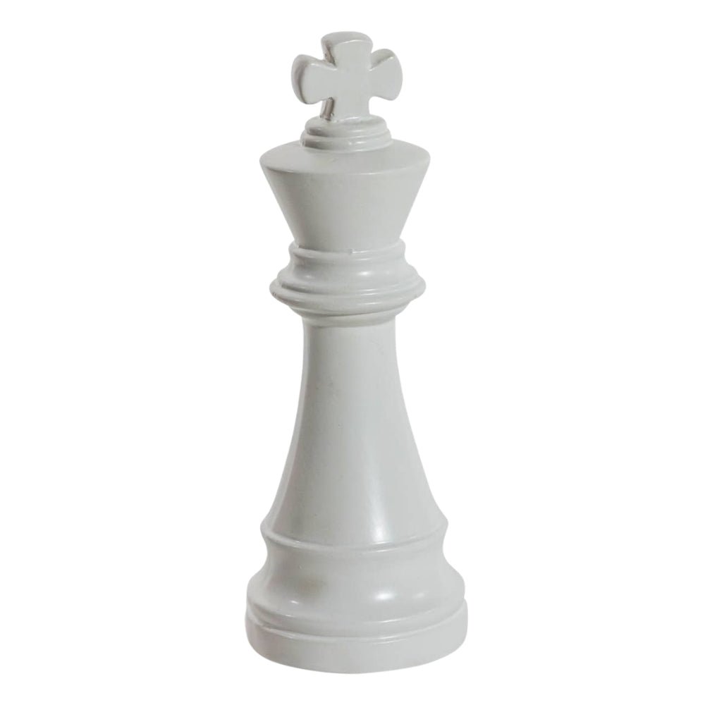 Matte White Large Ceramic King Chess Piece Ornament
