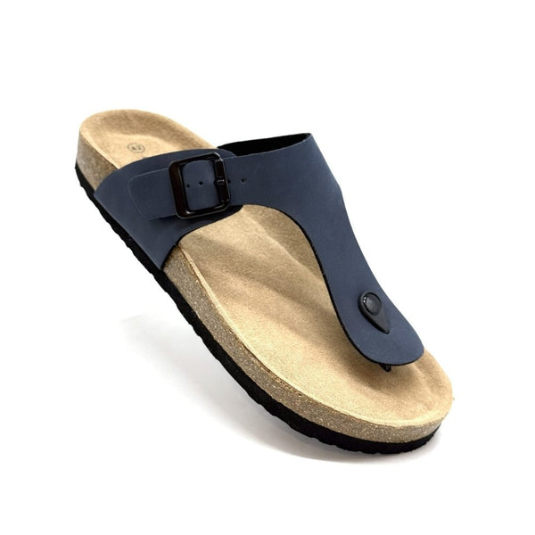 Men's Cork Sole Thong Slide Sandals
