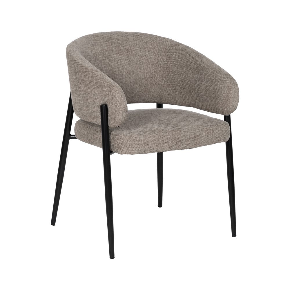 Mercury Taupe Fabric & Metal Chair