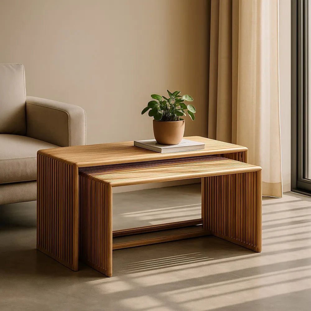 Montebel Teak S/2 Coffee Tables - LUXONAS