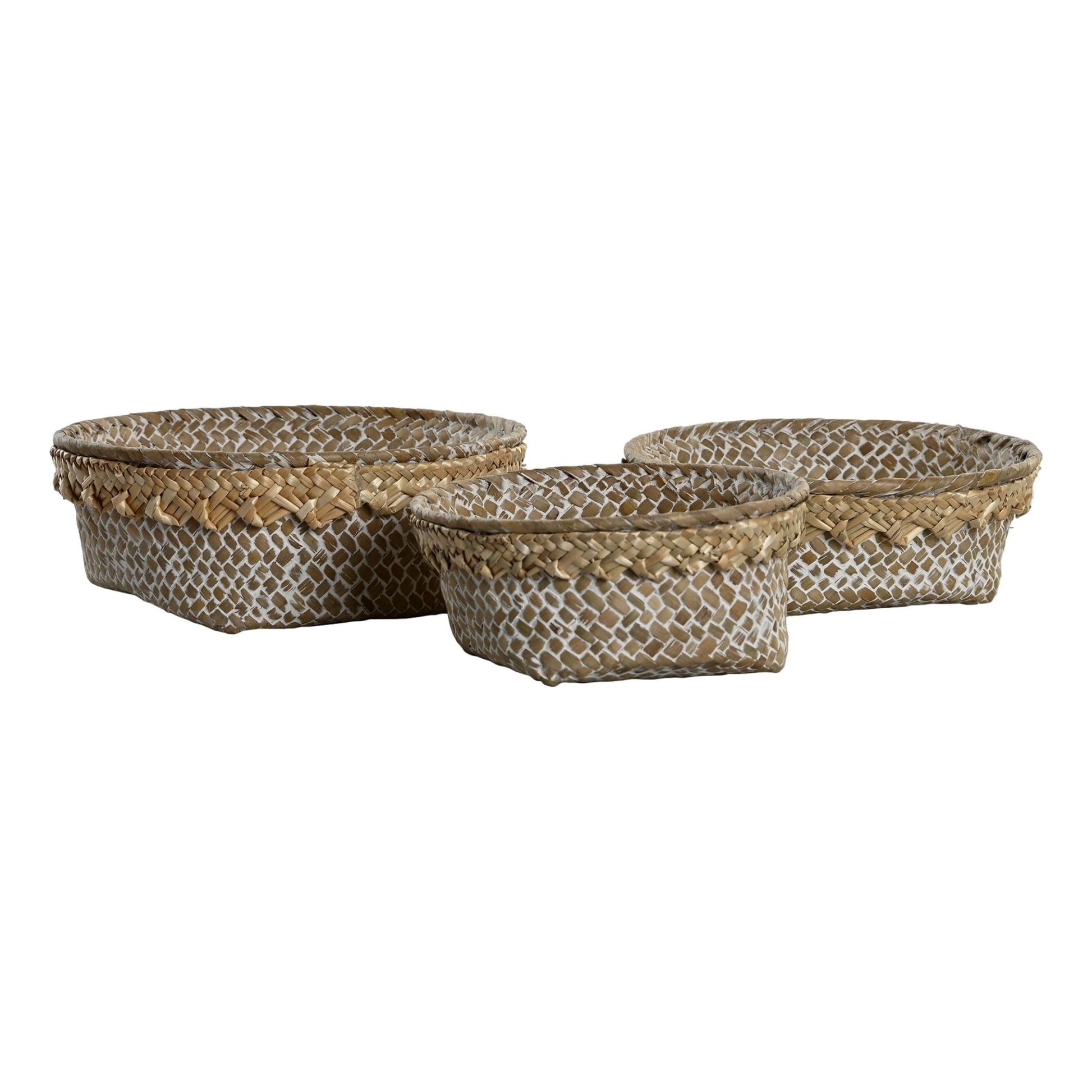 Natural Decap Round Storage Basket 12cm - LUXONAS