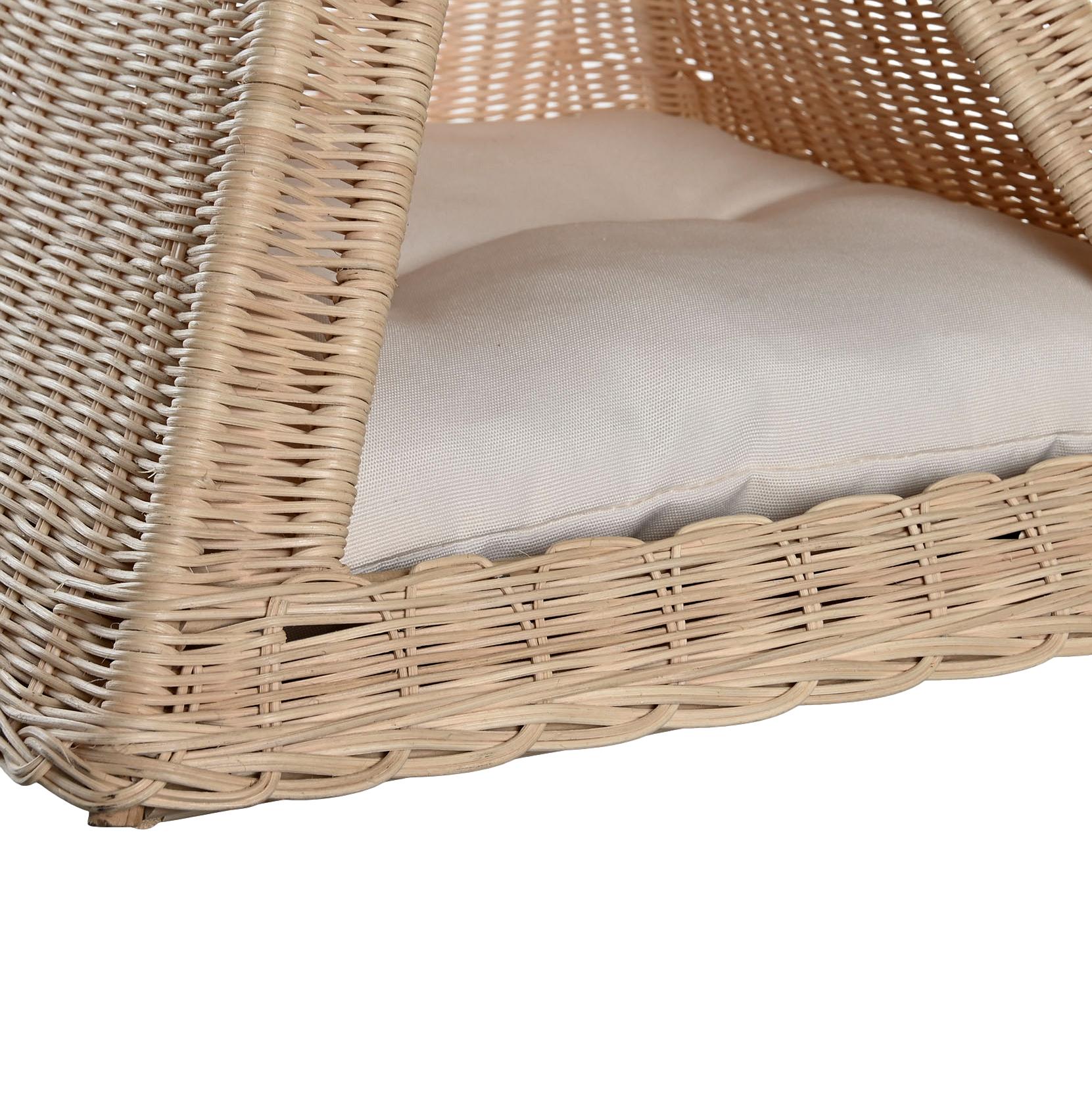 Natural Rattan Tent Bed for Pets - LUXONAS