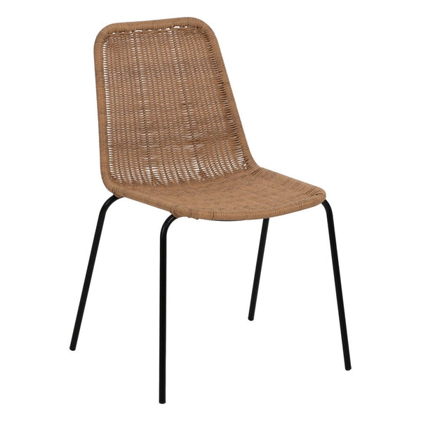 Natural Style Chair with Polyethylene and Steel Frame