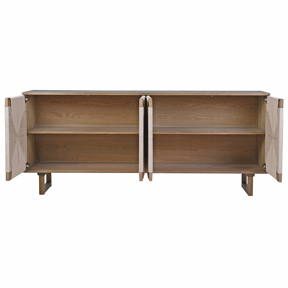 Newo Sideboard - Oak & Oak Veneer Storage Solution - LUXONAS