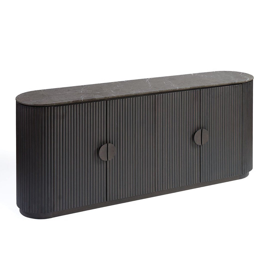 Noel Dark Ash & Grey Marble Sideboard