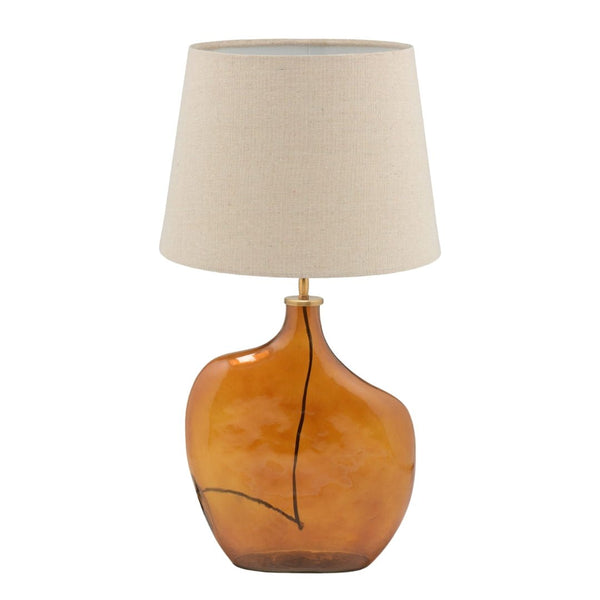 Ochre Glass Base Table Lamp