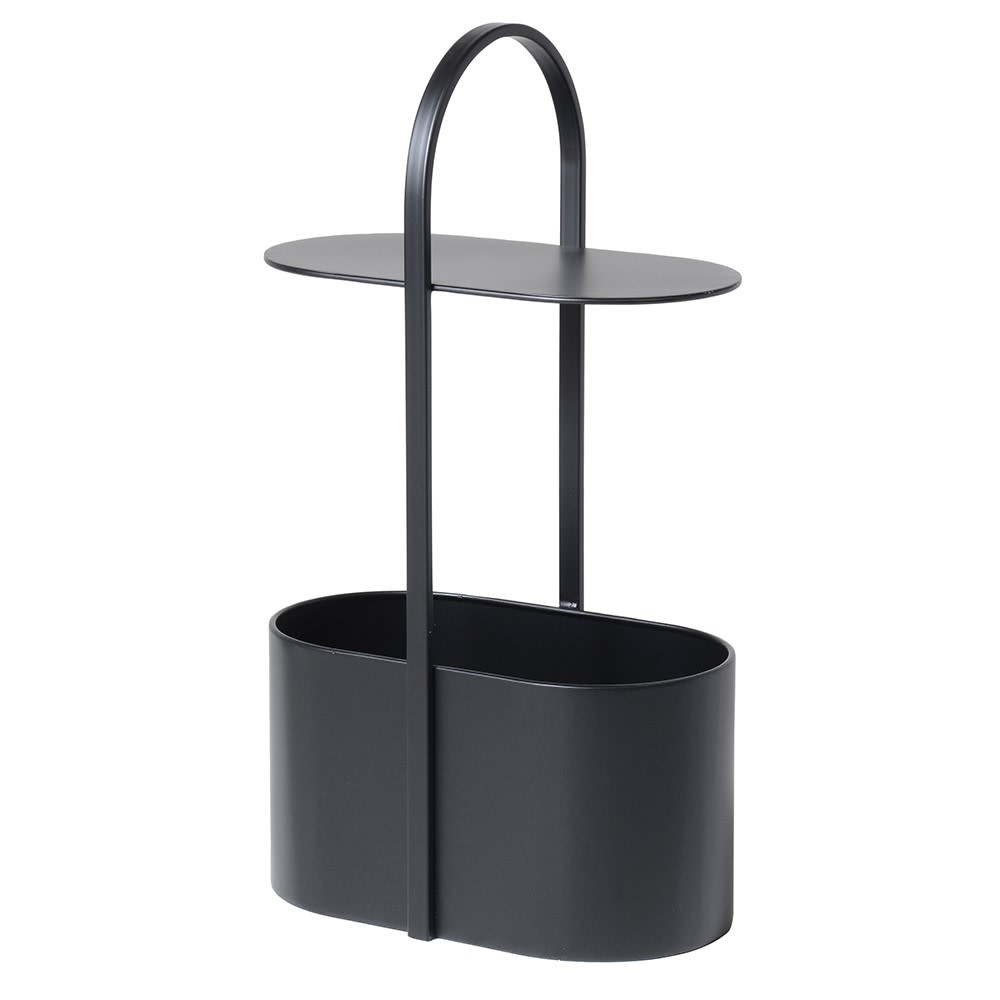 Oval Minimalist Magazine Rack & Side Table