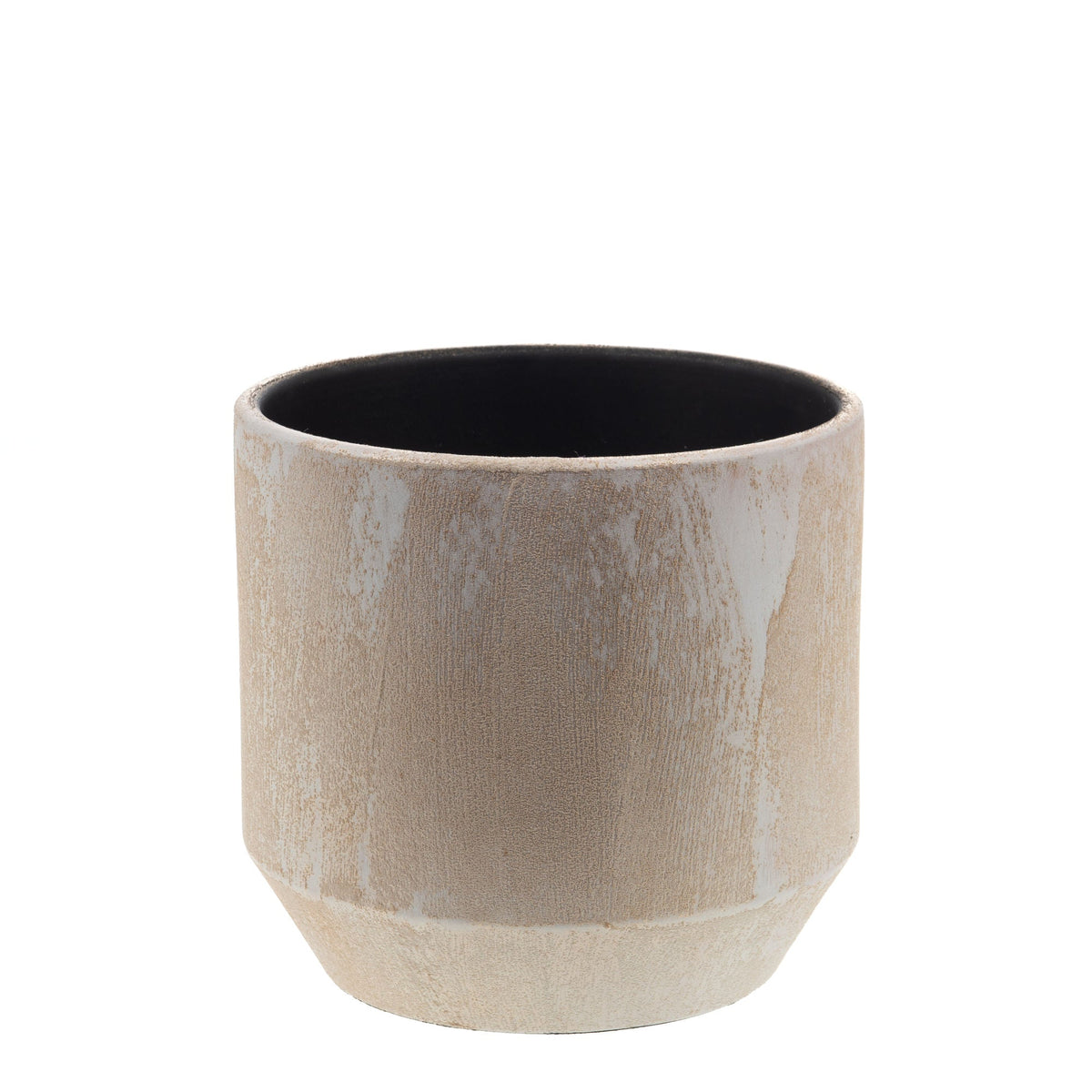 Pépite Cachepot in White and Gold — 22 cm