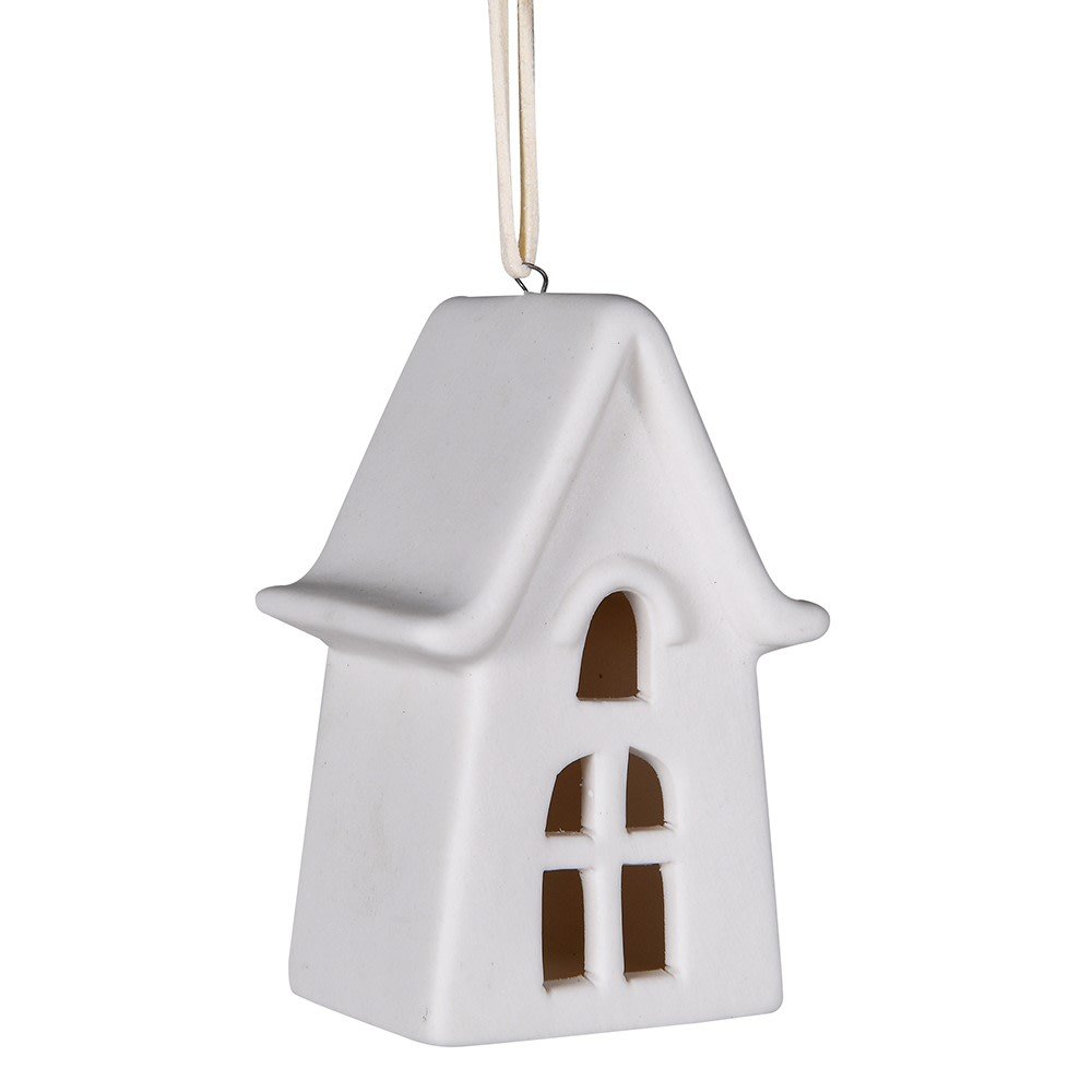 Porcelain Cottage Bauble - Handcrafted Decorative Ornament