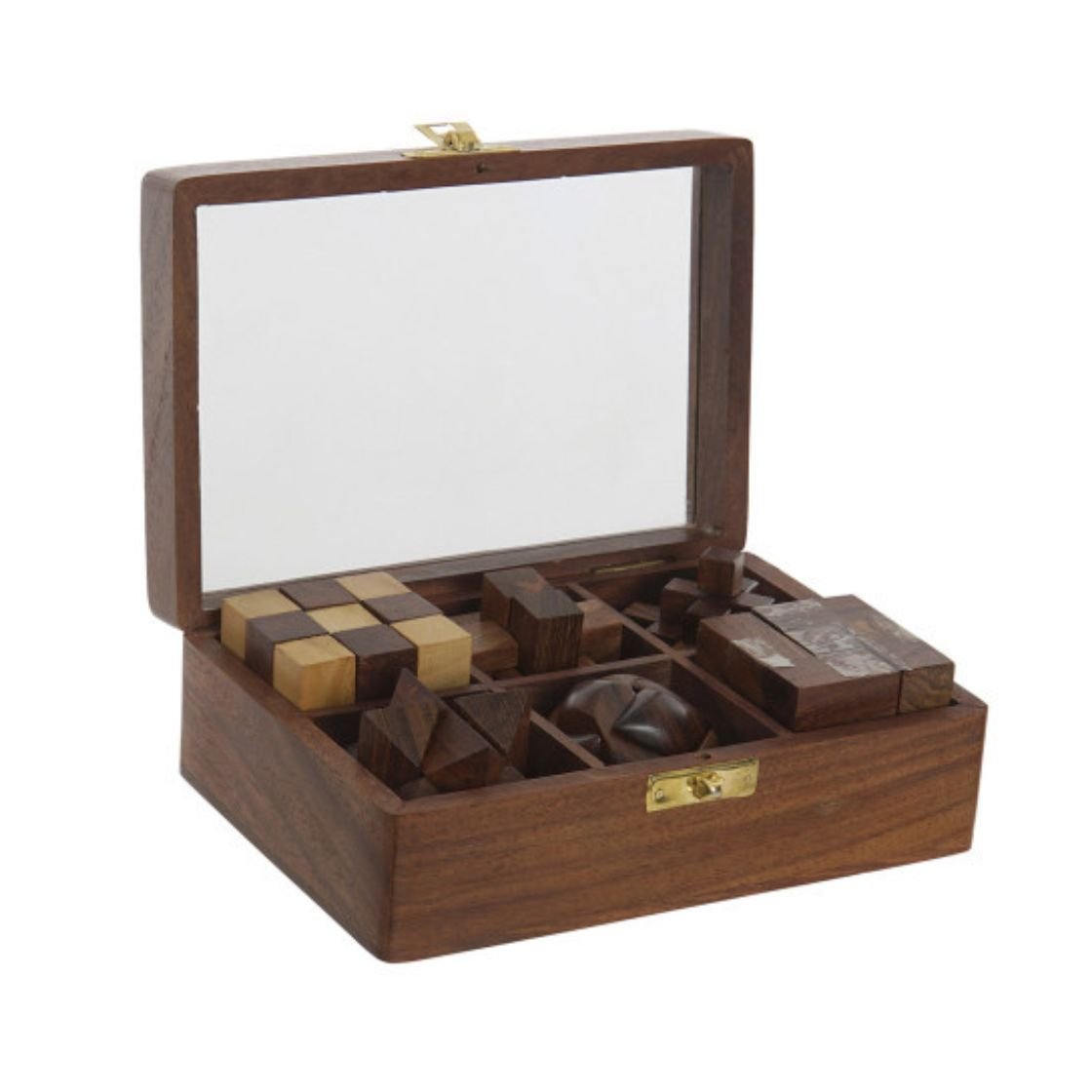 Elegant Mando Wood Puzzle Game Storage Box