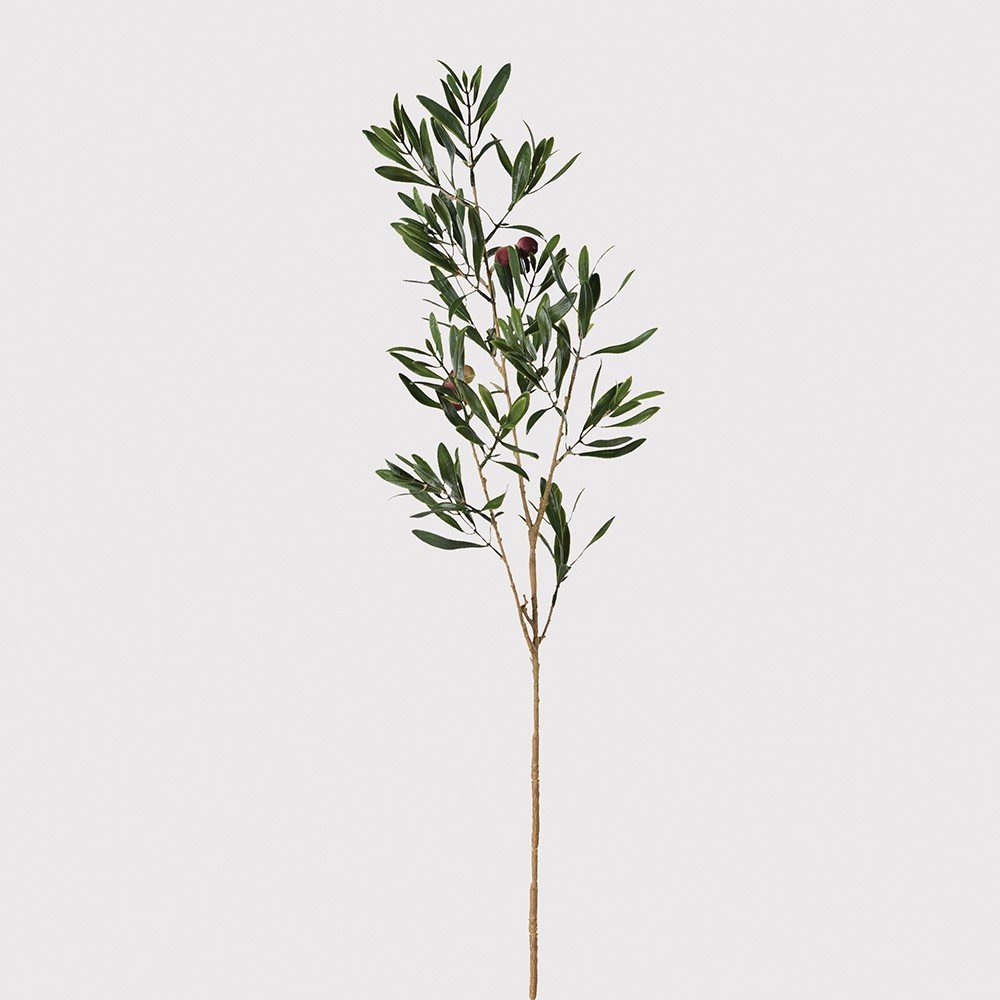 Realistic Natural Olive Spray for Home Decor