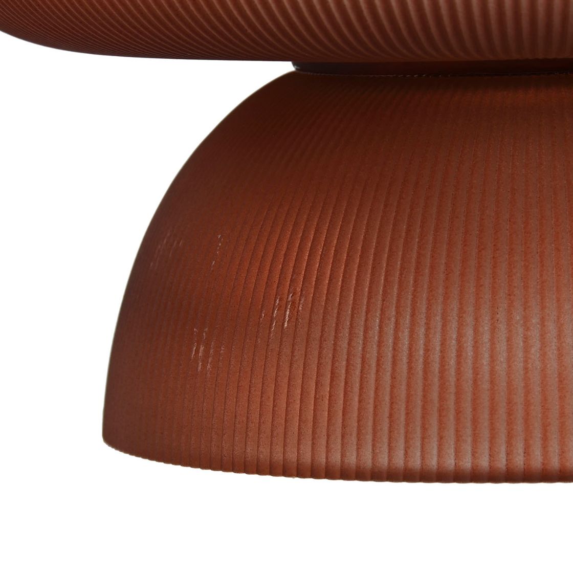 Ribbed Glass Bowl On Base - LUXONAS