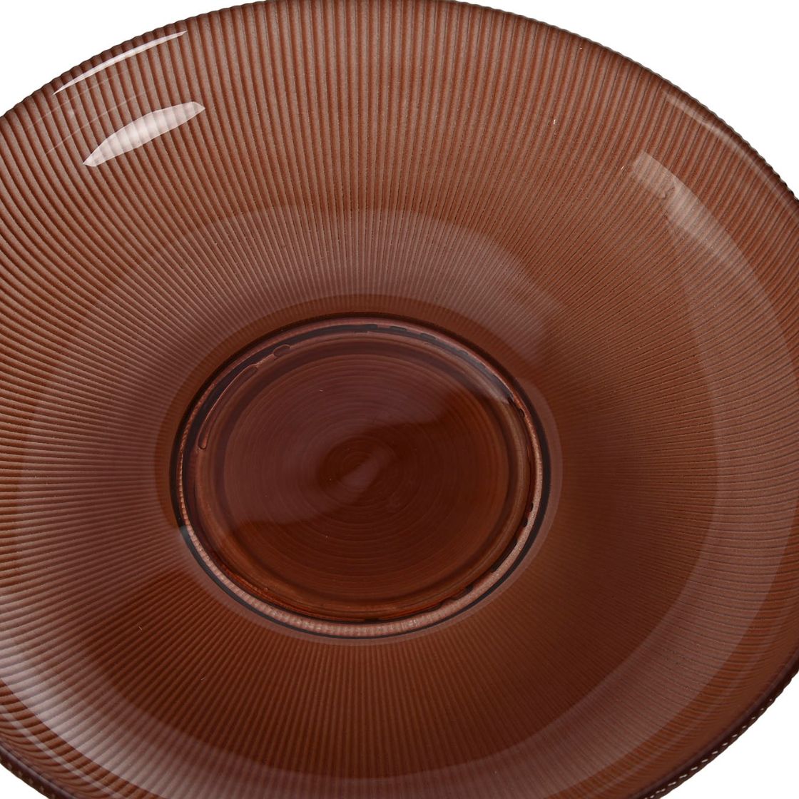 Ribbed Glass Bowl On Base - LUXONAS