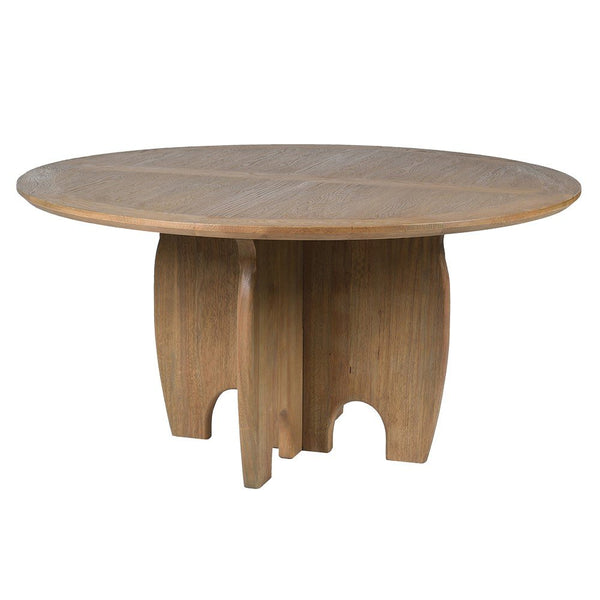 Round Drifted Oak Dining Table