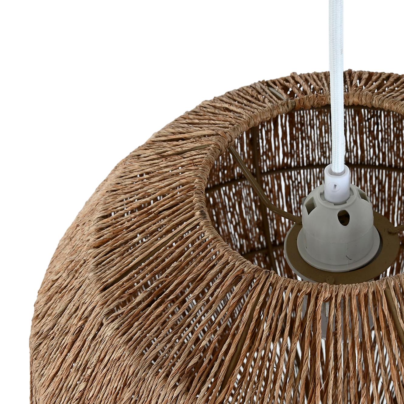 Round Jute Pendant Lamp - LUXONAS