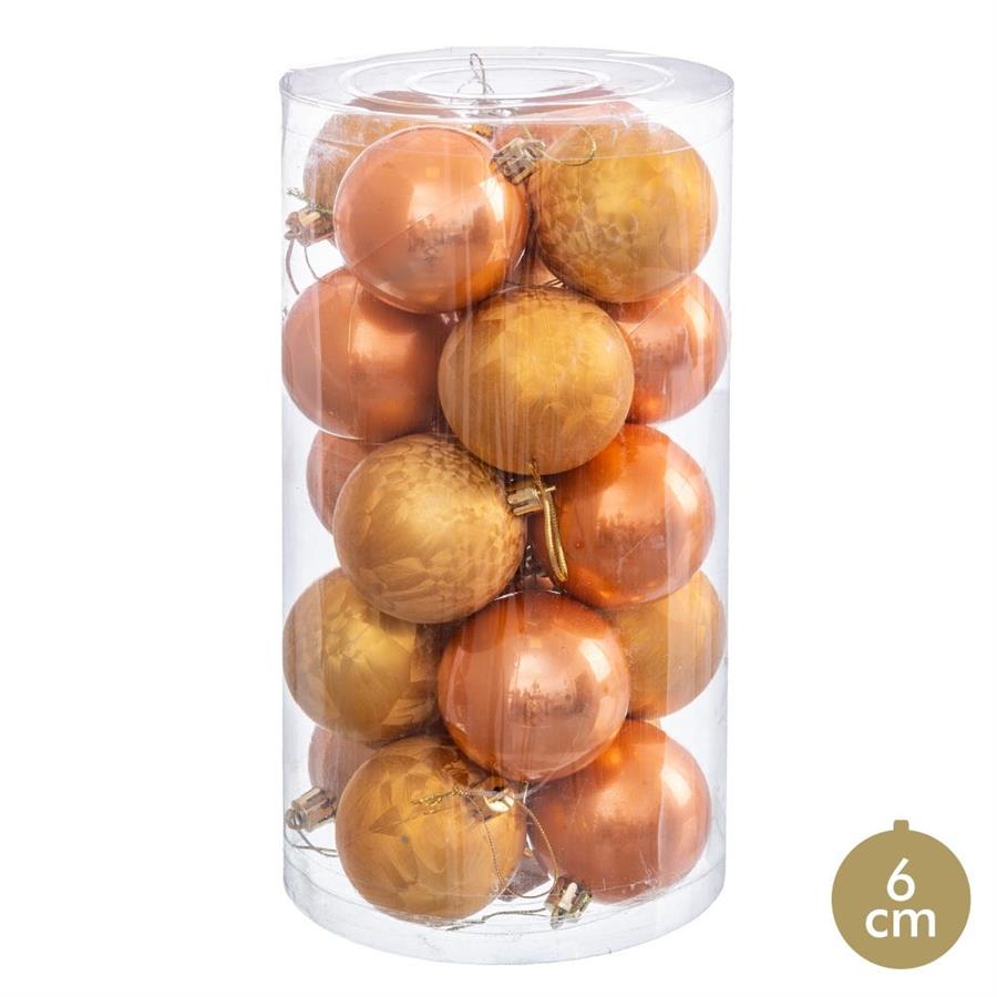 S/20 Hanging Gold Baubles 6cm