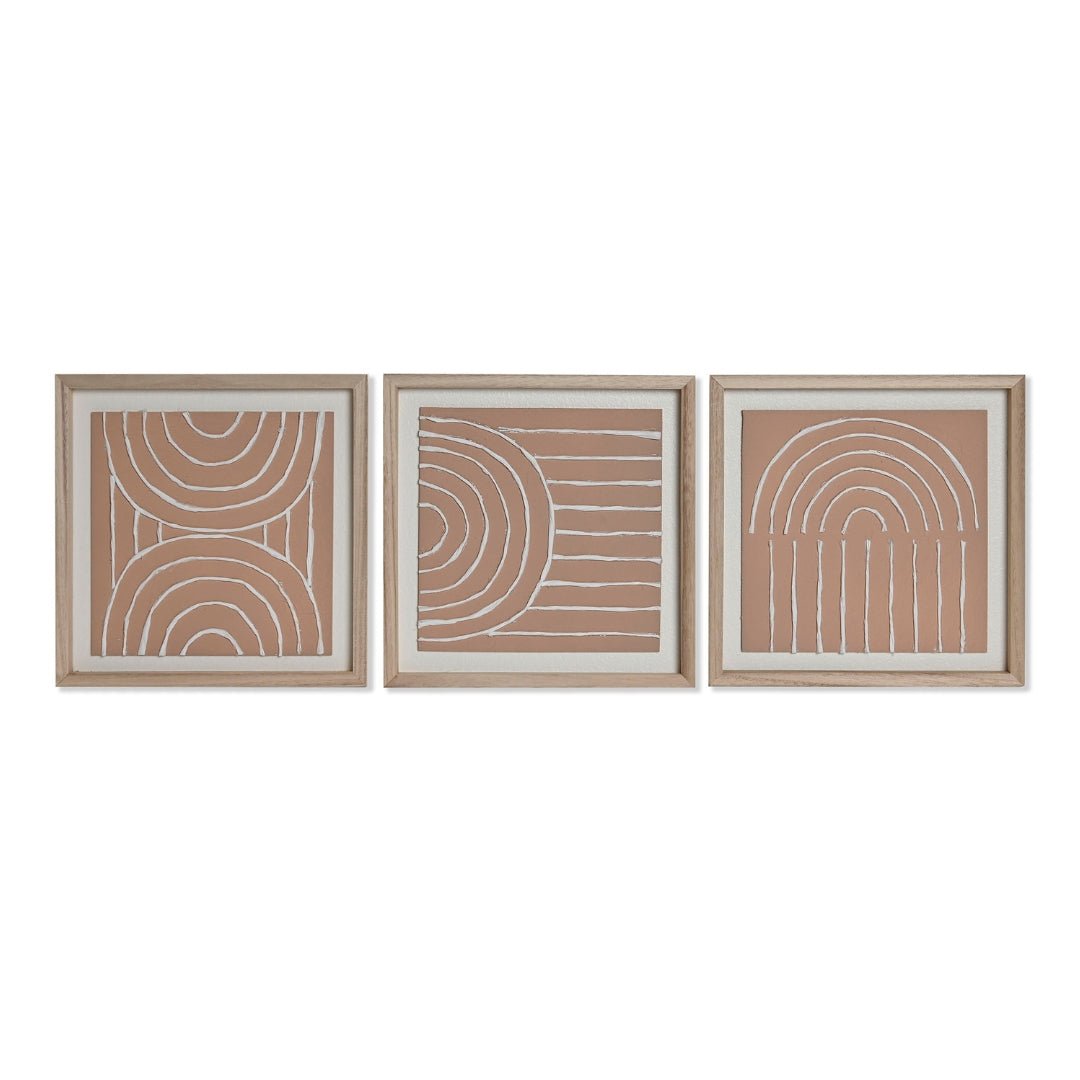 S/3 Natural Plaster Canvas - LUXONAS