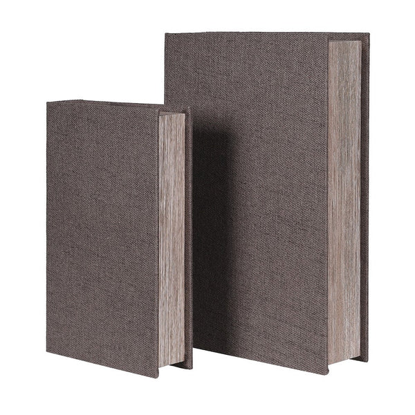 Set of 2 Grey Woven Storage Boxes