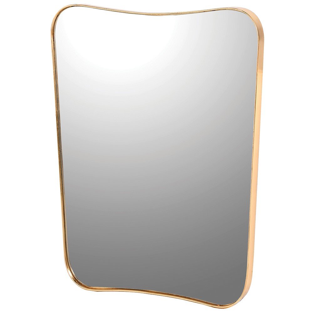 Shaped Gold Frame Mirror - LUXONAS