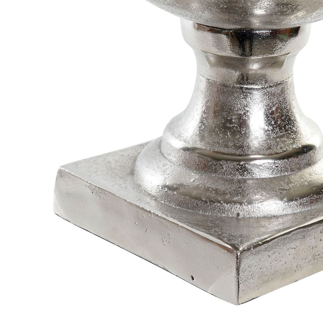 Silver Aluminium Cup Vase 49cm - LUXONAS