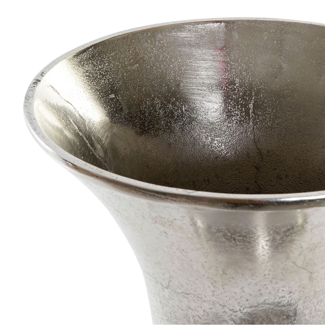 Silver Aluminium Cup Vase 62cm - LUXONAS