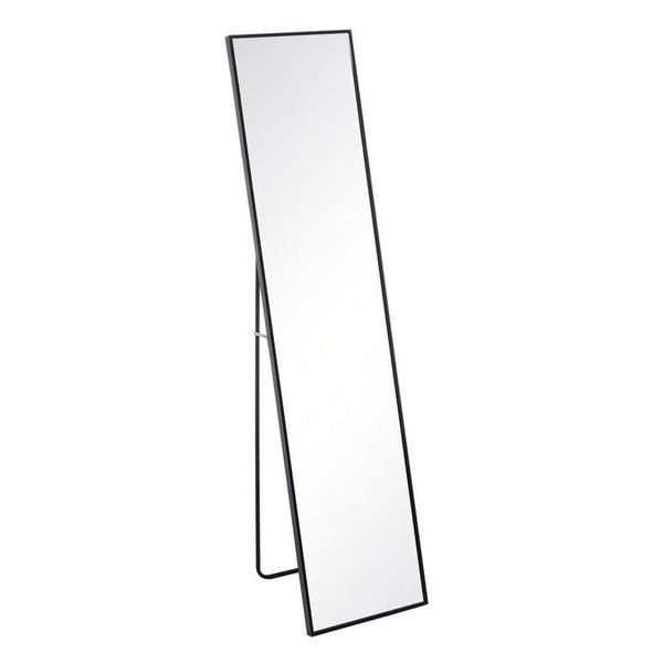 Slim Black Aluminium Standing Mirror
