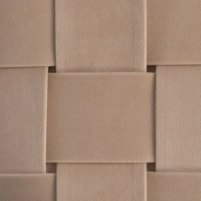 Small Beige Weave Storage Bench - LUXONAS