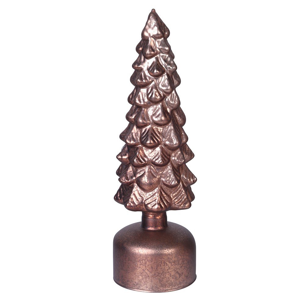 Small Bronze Rotating Lit Tree