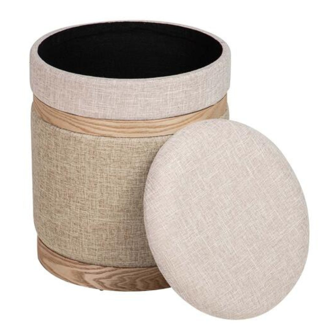 Small Polyester Puff - Versatile and Stylish Seating Option - LUXONAS