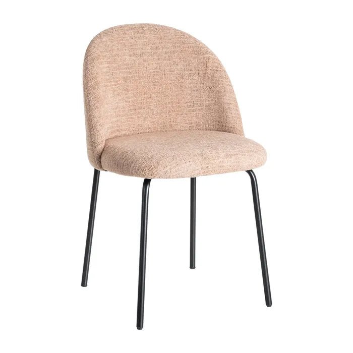 Sora Salmon Fabric & Metal Chair