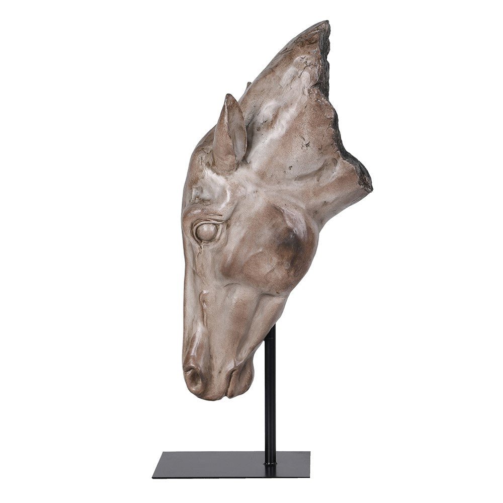 Stone Effect Horse Head - LUXONAS