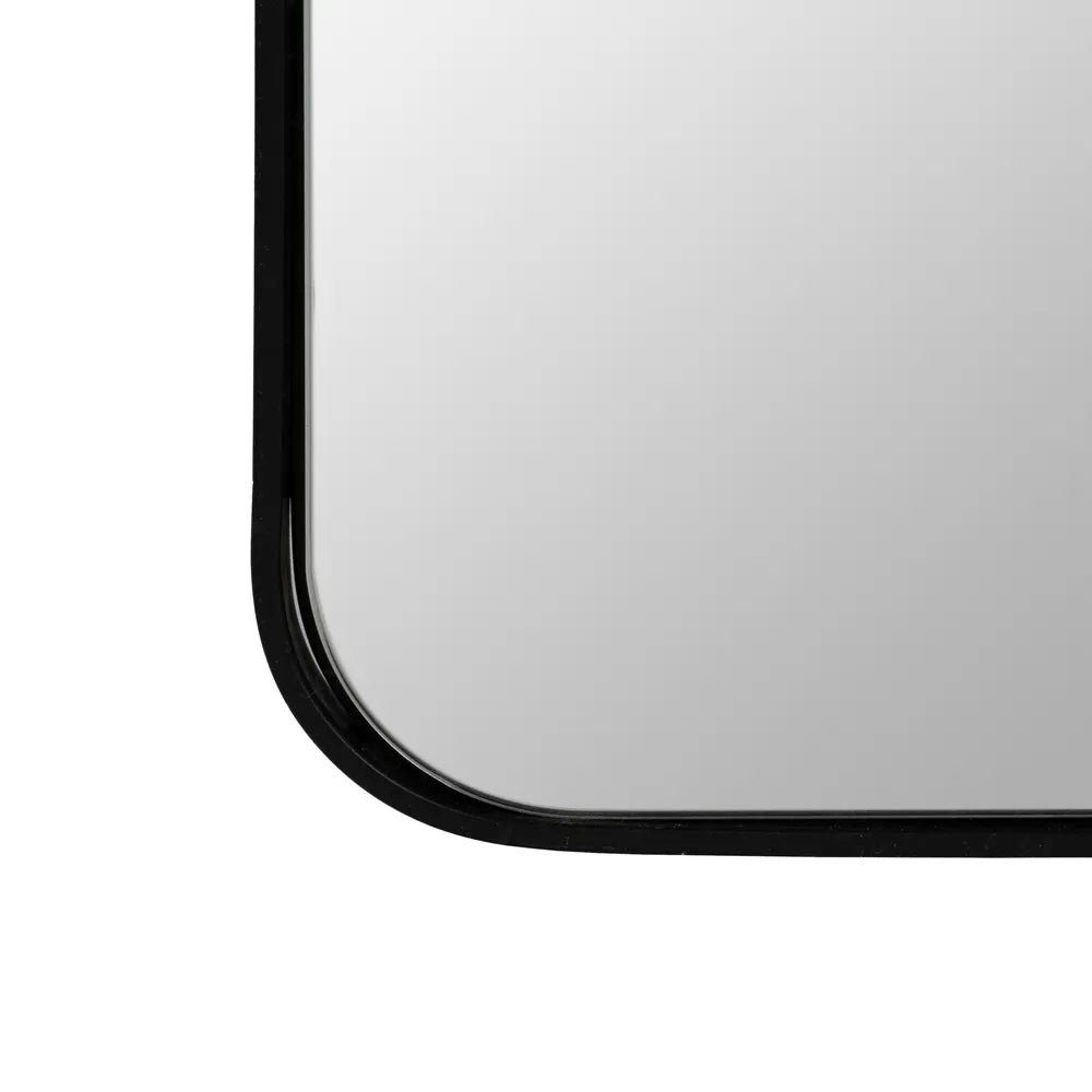Stylish Black Metal Frame Mirror - Modern Design - LUXONAS