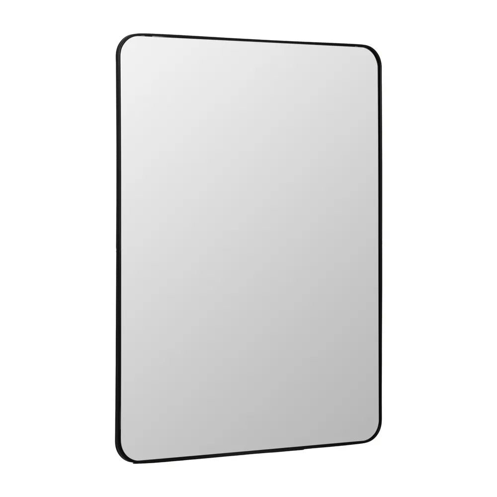 Stylish Black Metal Frame Mirror - Modern Design - LUXONAS