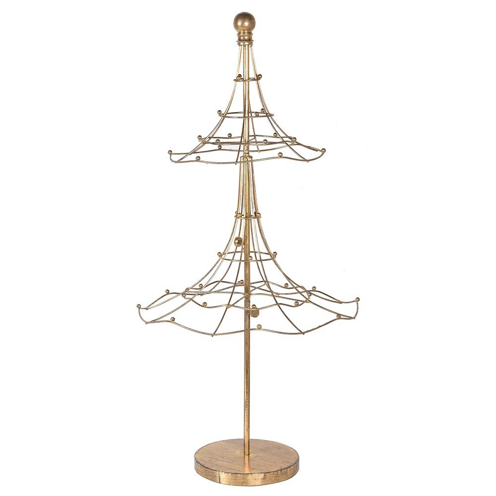 Tall Gold Wire Christmas Tree - LUXONAS