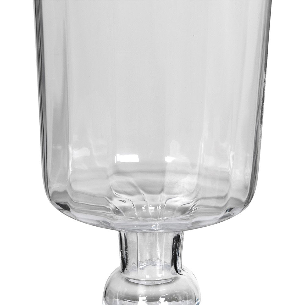 Tall Pleated Glass Vase - LUXONAS