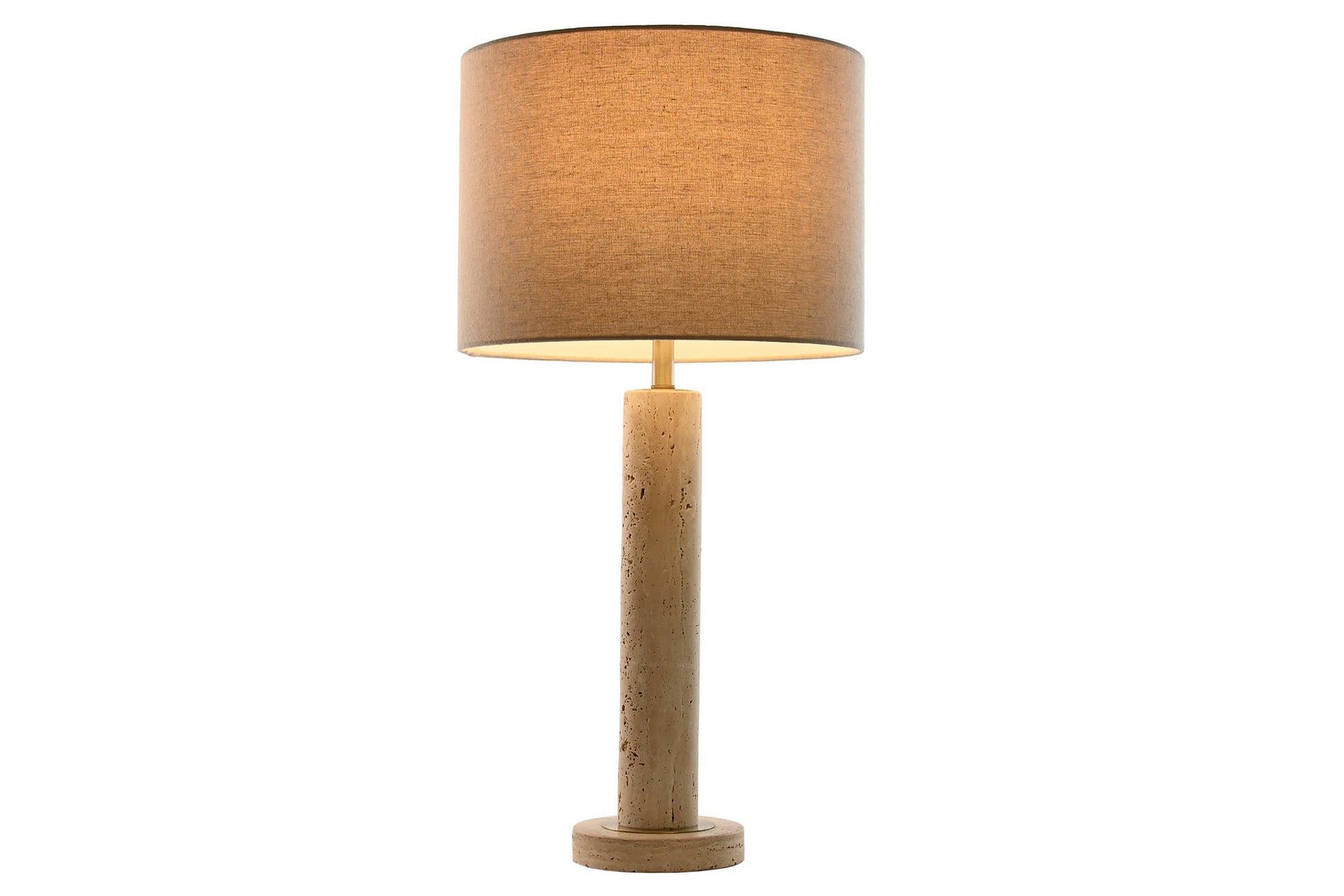 Tall Travertine Base Table Lamp - LUXONAS
